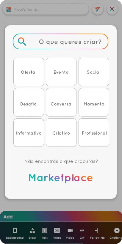 Create screen