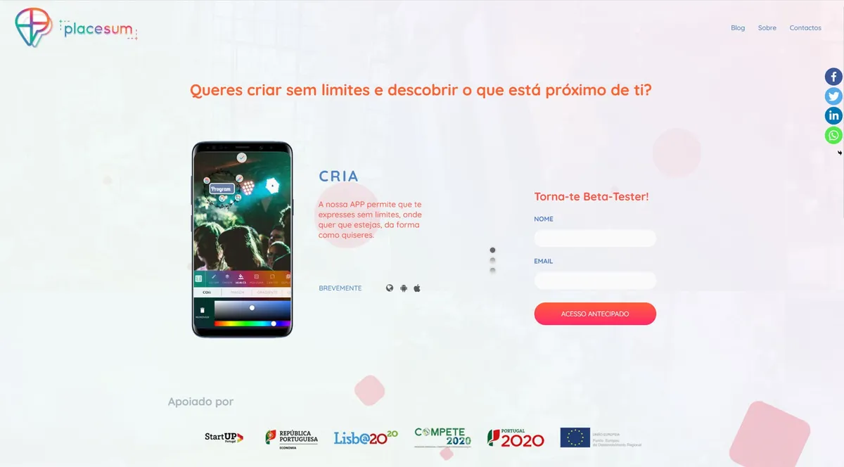 Basic website to capture interest